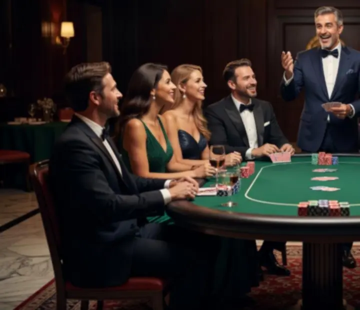 Wieczór pokerowy w eleganckiej oprawie podczas eventu firmowego